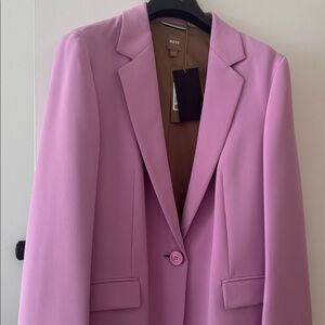 New Boss Pink Lilac Single-Button Blazer Jacket